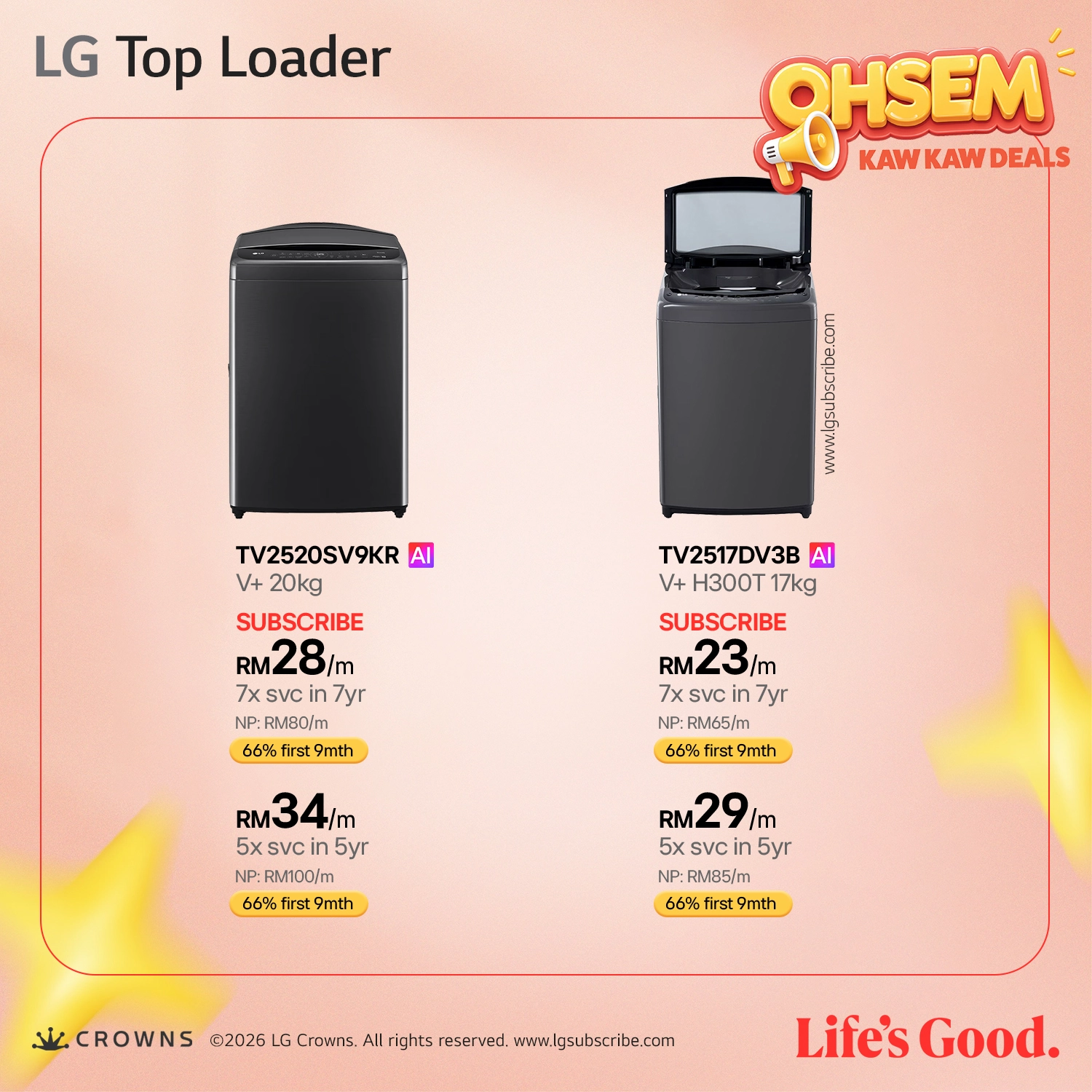 LG Top Loader & LG Front Loader - Laundry