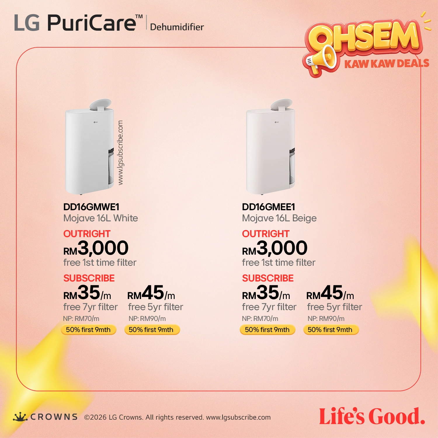 LG PuriCare Dehumidifier