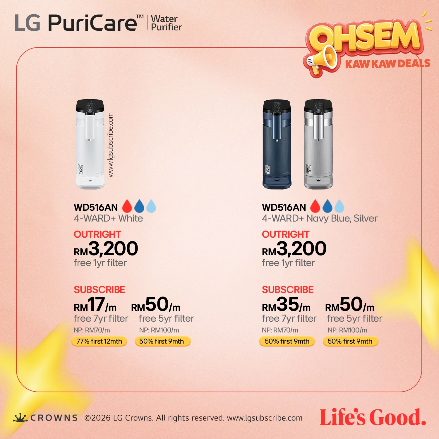 LG PuriCare Water Purifier WD516AN