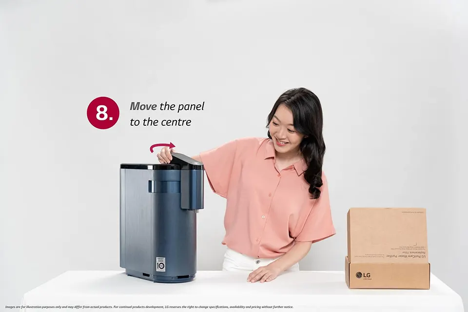 Move the panel to the centre