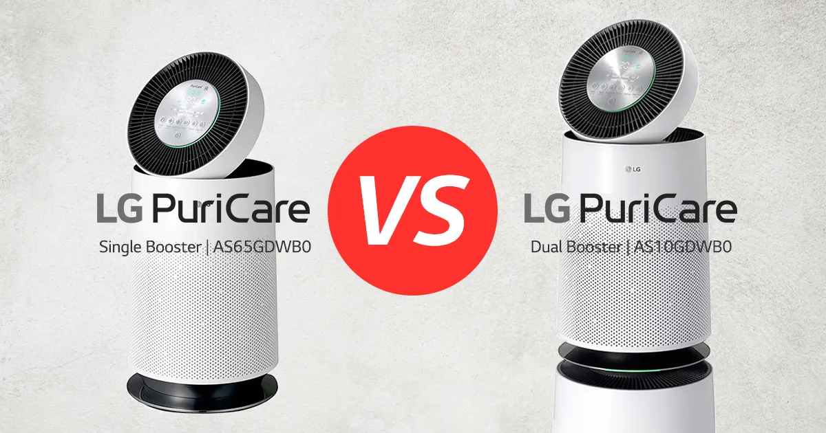 LG PuriCare 360º Air Purifier Single Booster vs Dual Booster