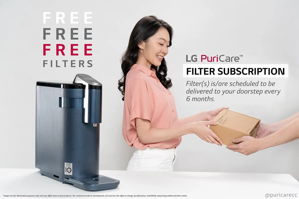 LG PuriCare Self-Service Free Water Filter Subscription