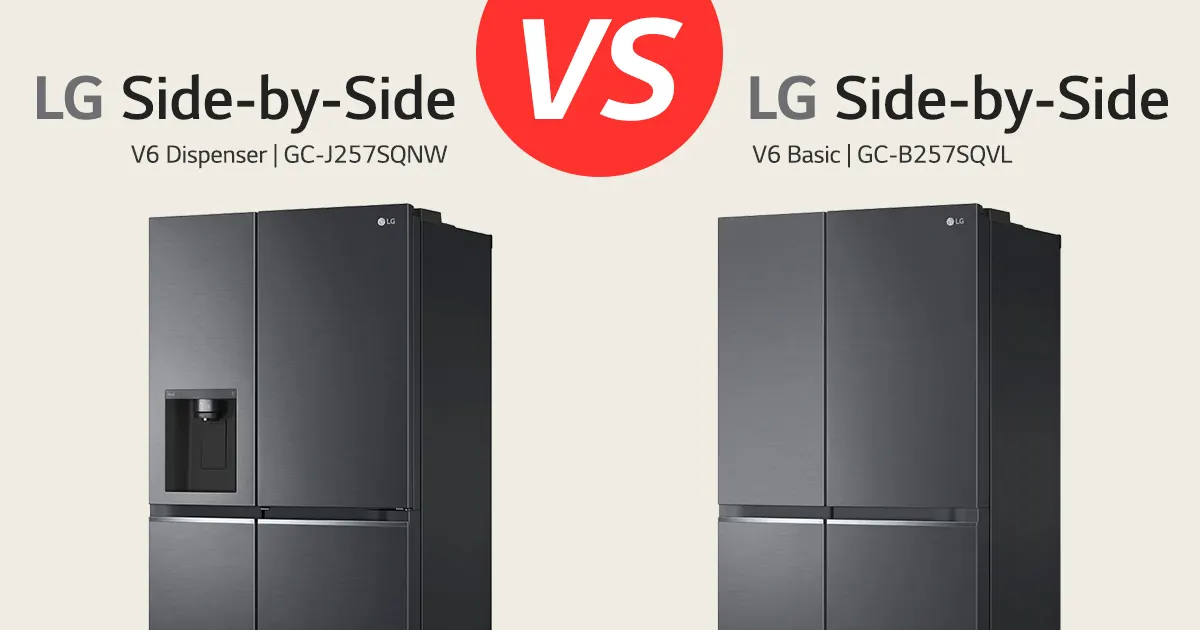 LG Side-by-Side Refrigerator V6 Dispenser vs V6 Basic